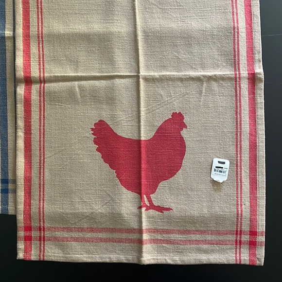 Farm Fresh collection: dish towels rooster/lamb/pig/bull on jacquard/gingham-NWT - Picture 11 of 16